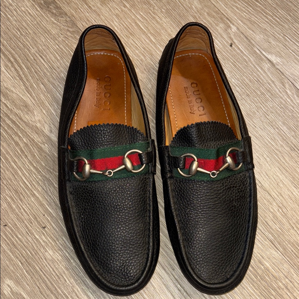 Gucci Black Leather Men's Loafers